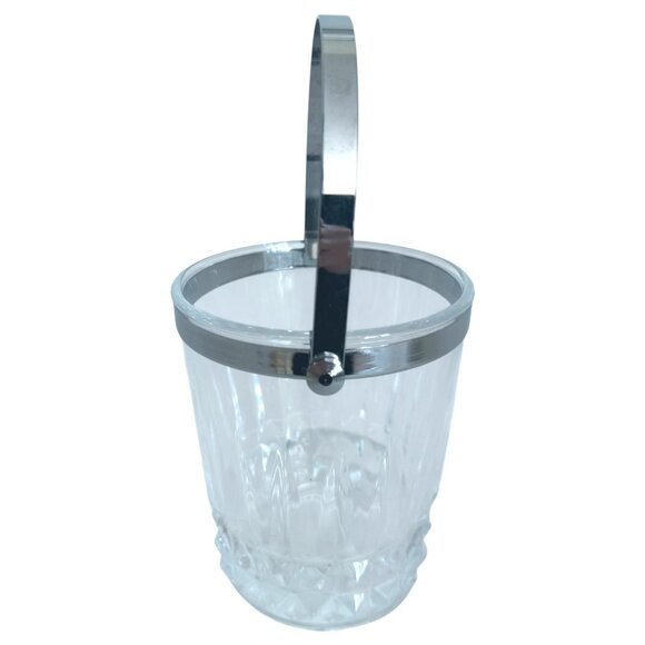 VTG Cristal d’Arques Durand Tuilleries Villandry Glass Ice Bucket Handle France - Picture 6 of 11